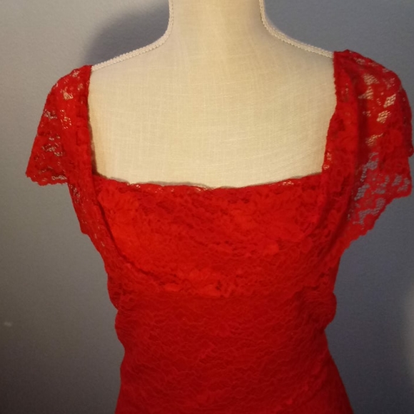 Charlotte Russe Red Lace Dress - Picture 2 of 4